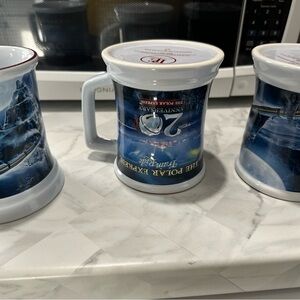 3 polar express 20th anniversary coffee mugs